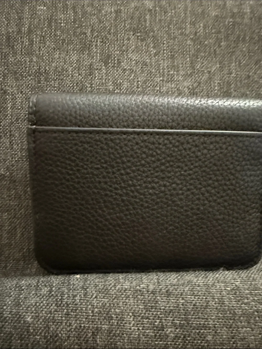 kate spade Black Leather Card & Key Holder with Gold Logo